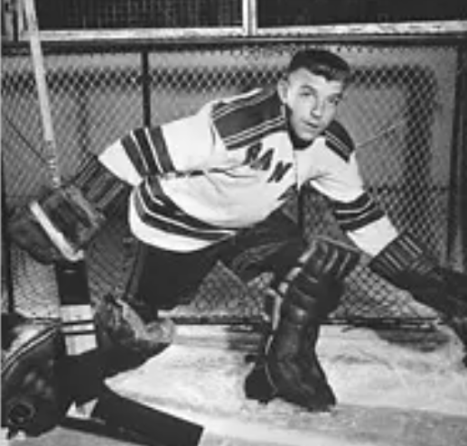 Gump Worsley with the New York Rangers