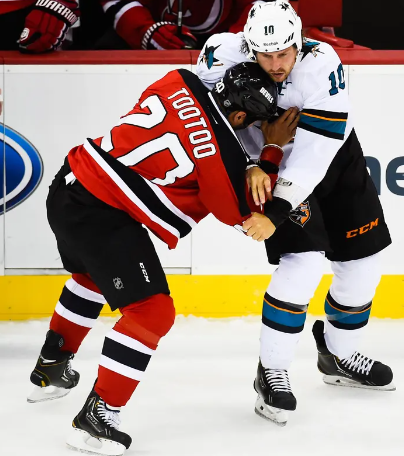 Jordin Tootoo fighting in NHL