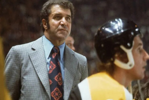 Armand "Bep" Guidolin coaching the Bruins 1973