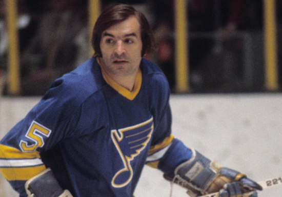 Bob Plager of the St. Louis Blues