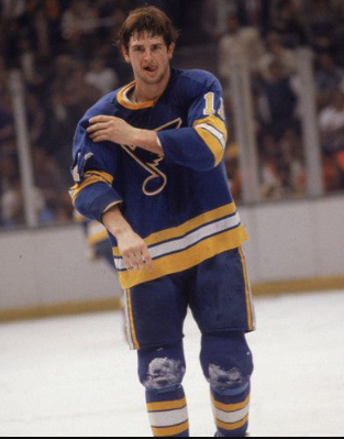 Brian Sutter with the Blues