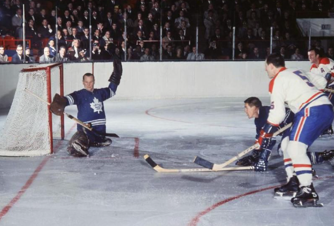 Johnny Bower, Tim Horton, Gilles Trembley, Claude Provost